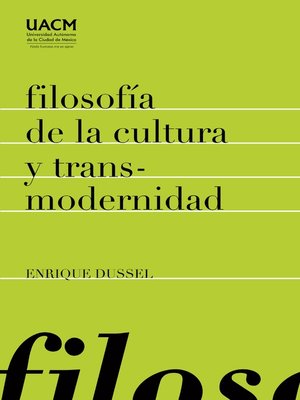 cover image of Filosofía de la cultura y transmodernidad